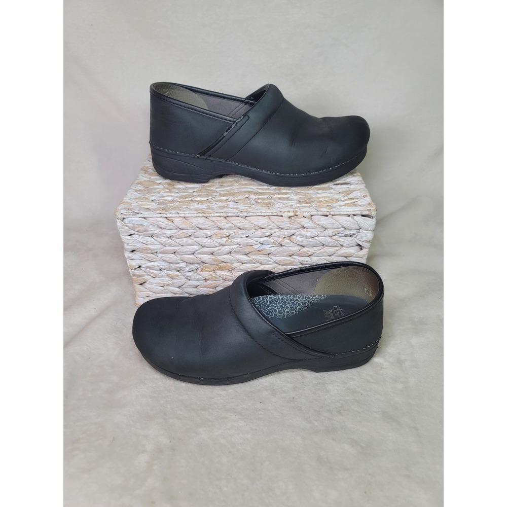 Dansko XP 2.0 Black Leather Clogs Womena 11.5-12 Mens 10 Professional Comfy